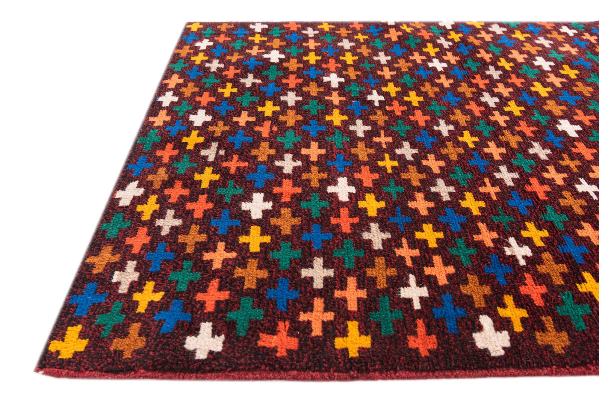 2' 9 x 9' 9 Hand Knotted Balouch Wool Runner Rug