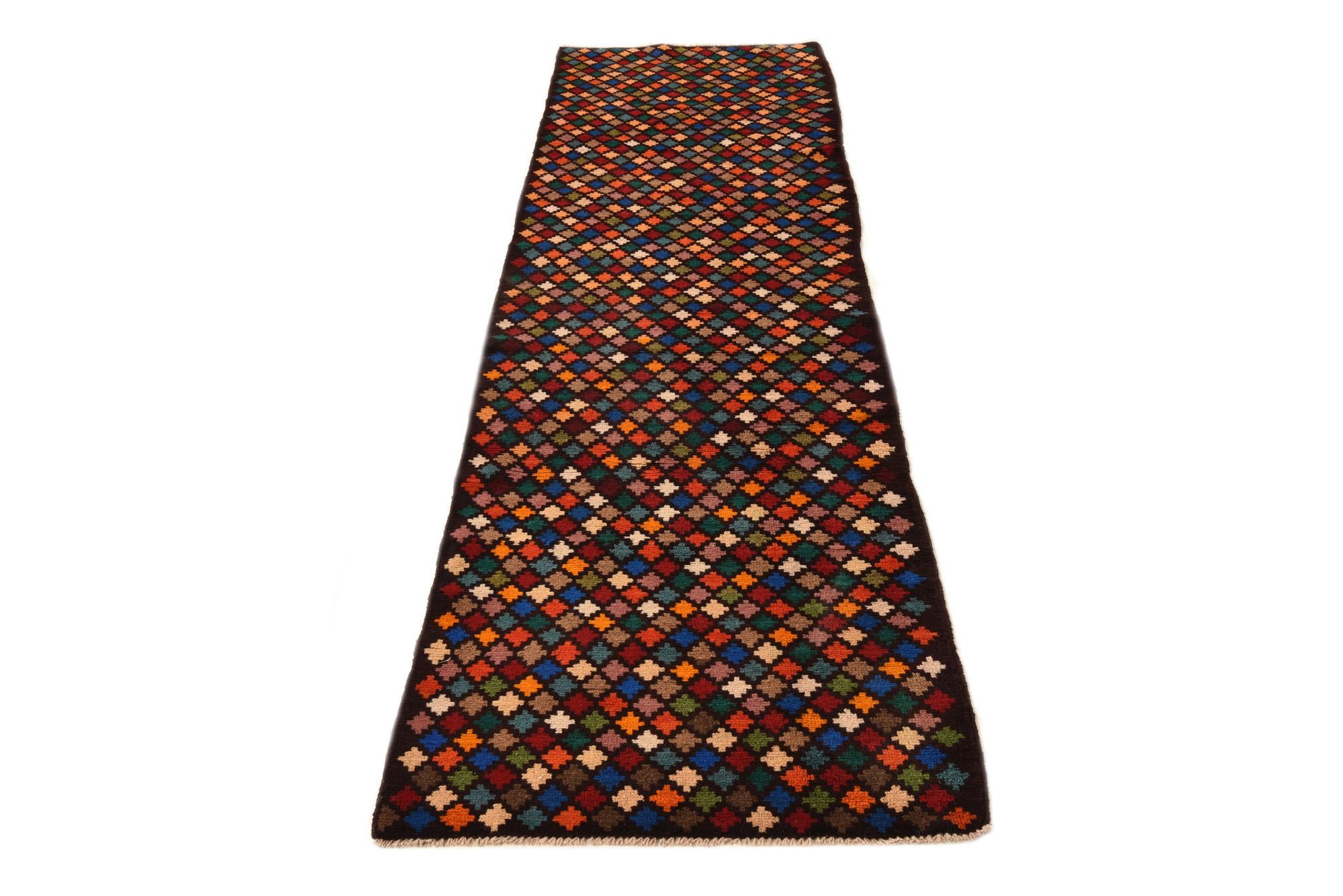 2' 8 x 9' 8 Hand Knotted Balouch Wool Runner Rug