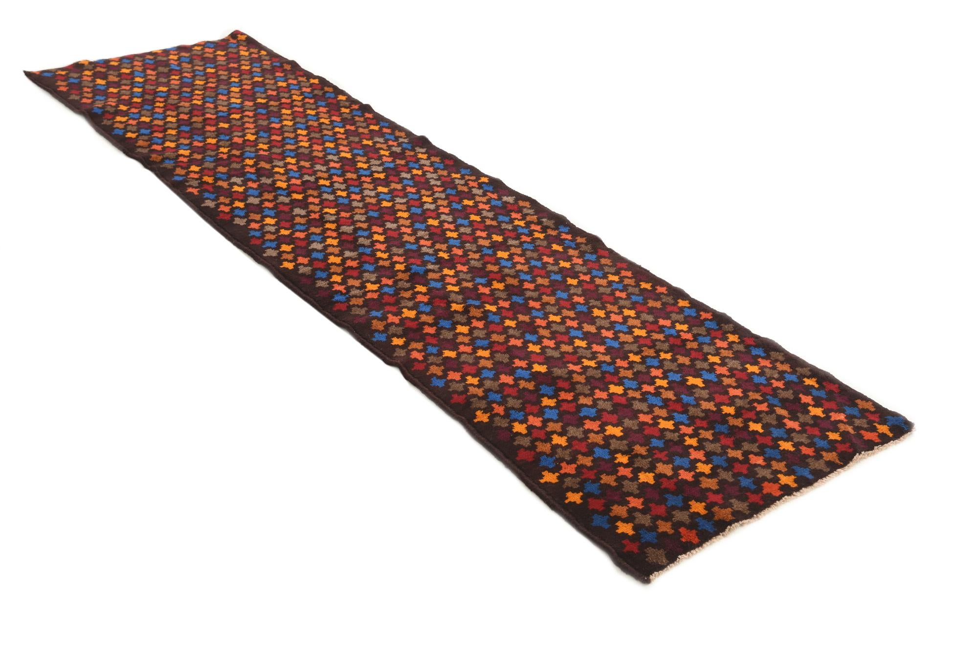 2' 8 x 9' 8 Hand Knotted Balouch Wool Runner Rug