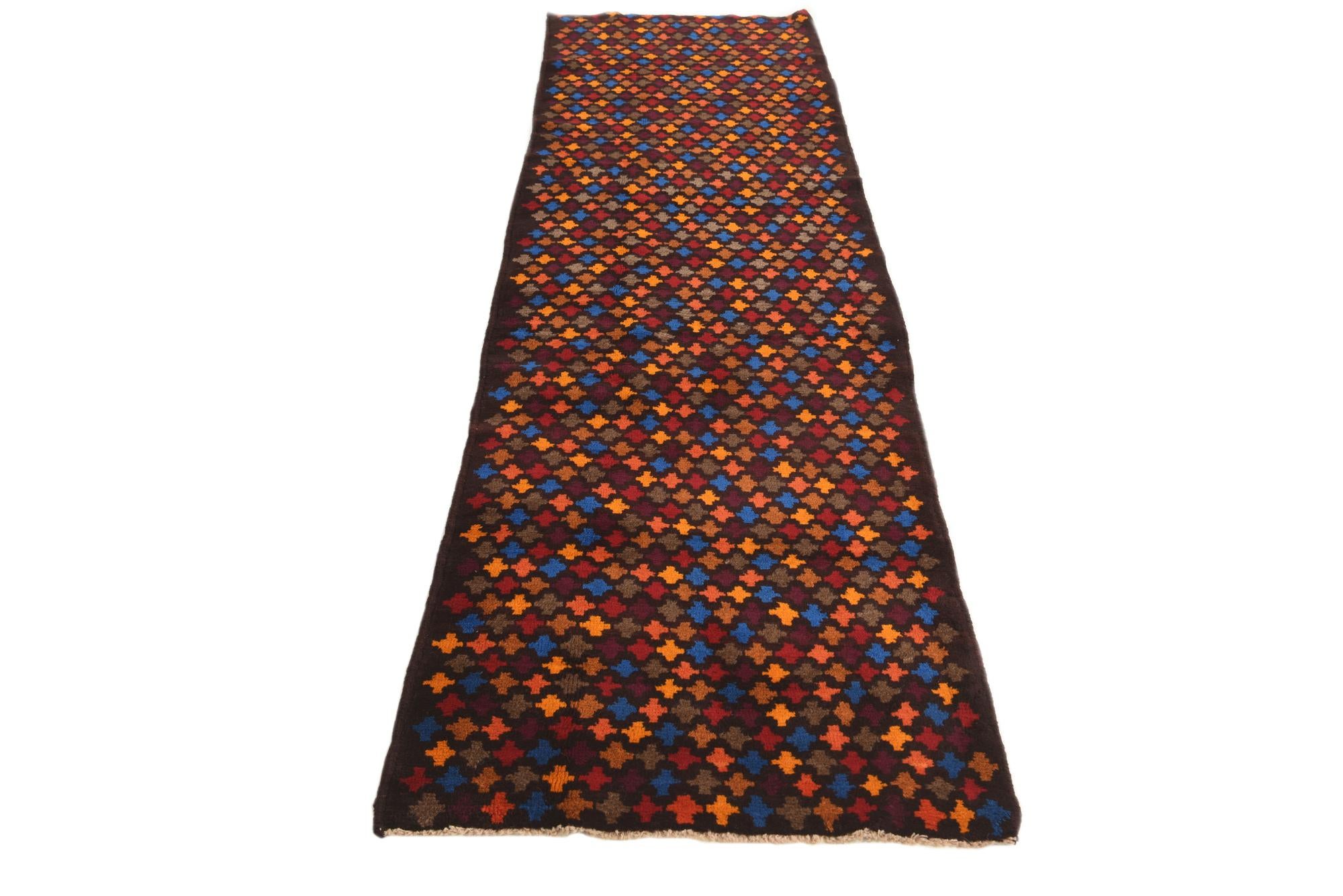 2' 8 x 9' 8 Hand Knotted Balouch Wool Runner Rug