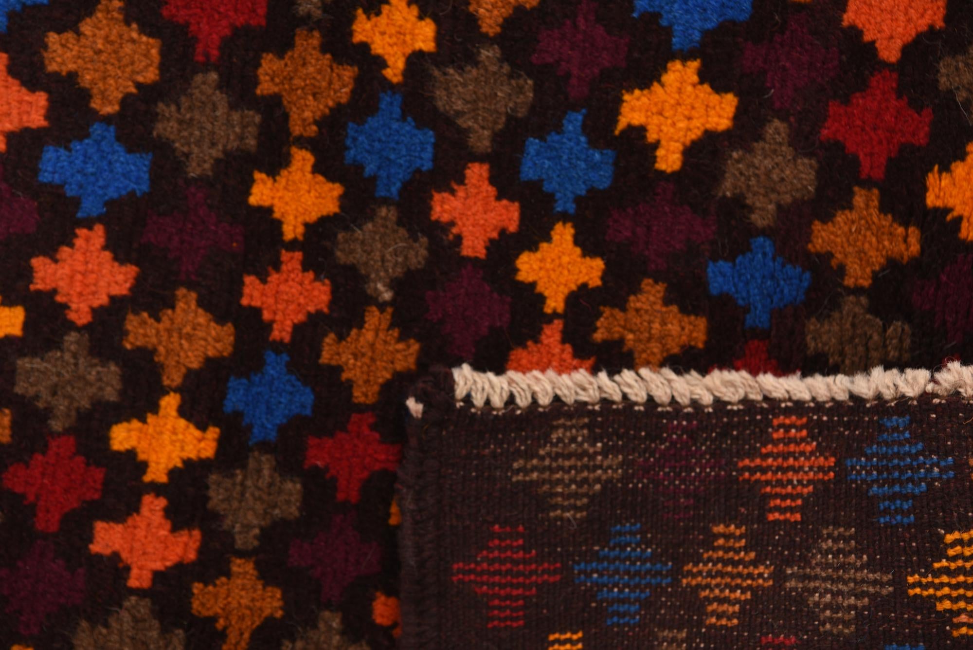 2' 8 x 9' 8 Hand Knotted Balouch Wool Runner Rug