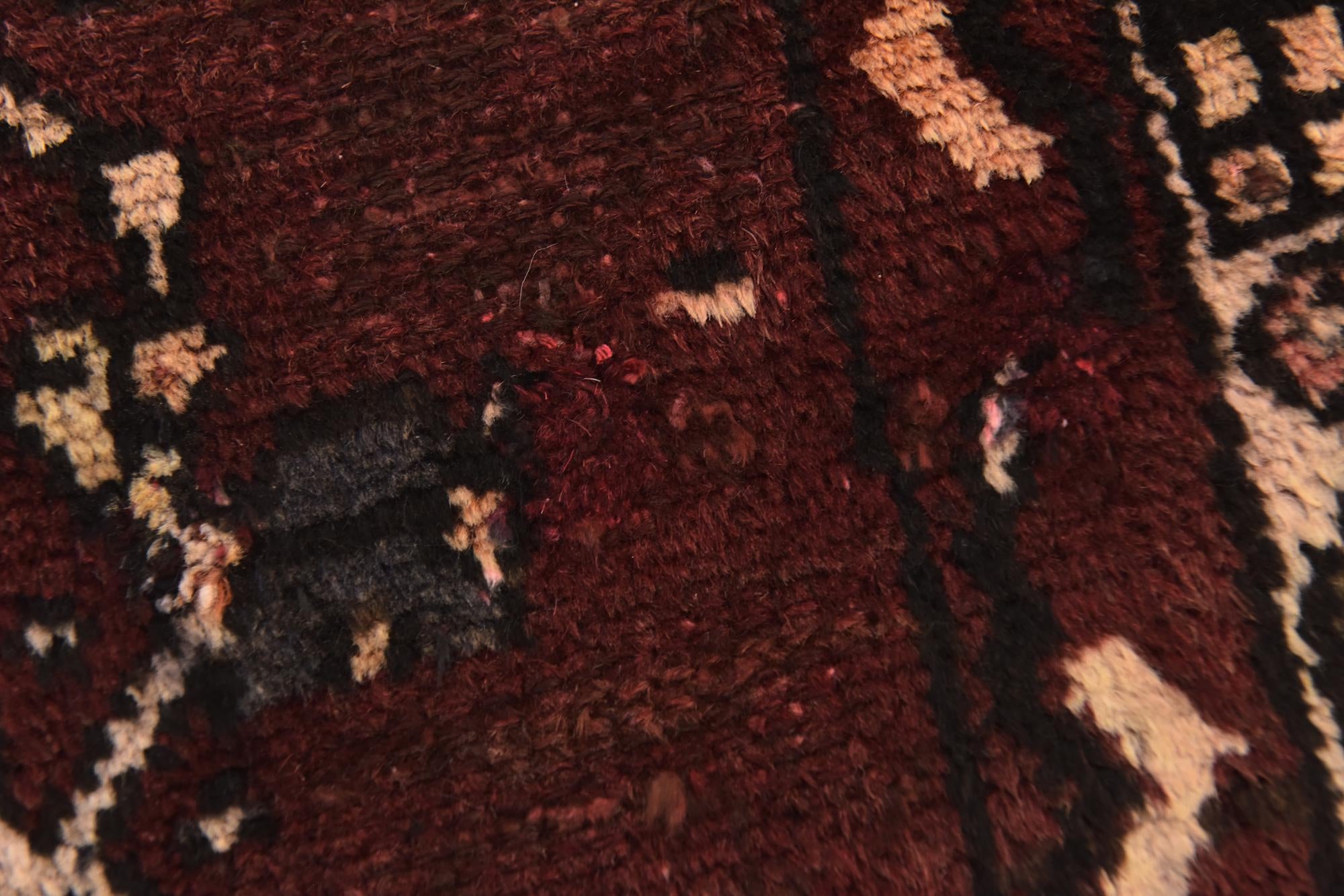 3' 4 x 10' Hand Knotted Hamedan Persian Wool Runner Rug