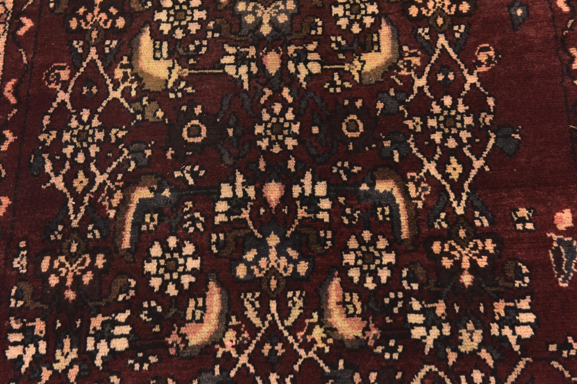 3' 4 x 10' Hand Knotted Hamedan Persian Wool Runner Rug