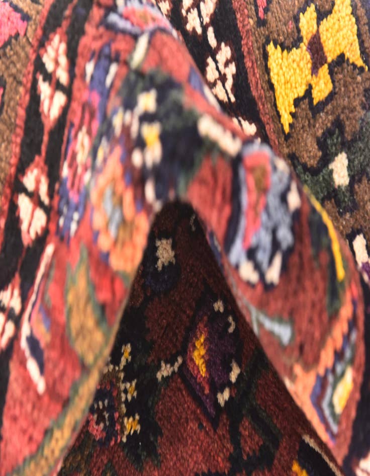 Detail image of 3' 10 x 10' 10 Hand Knotted Hossainabad Persian Wool Runner Rug