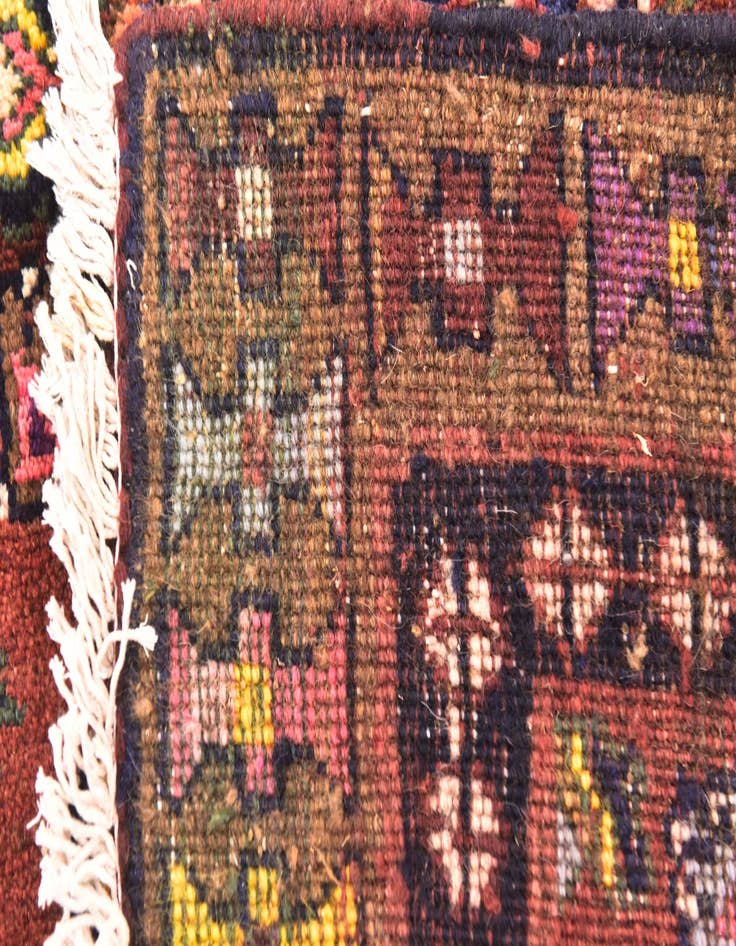 Detail image of 3' 10 x 10' 10 Hand Knotted Hossainabad Persian Wool Runner Rug