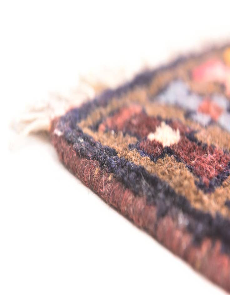 Detail image of 3' 10 x 10' 10 Hand Knotted Hossainabad Persian Wool Runner Rug