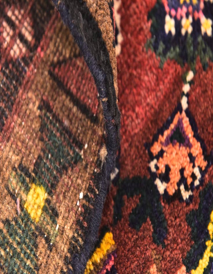 Detail image of 3' 10 x 10' 10 Hand Knotted Hossainabad Persian Wool Runner Rug