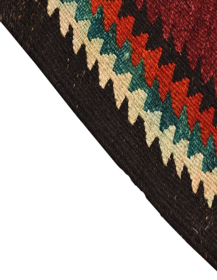 Detail image of 4' 4 x 7' 10 Hand Woven Kilim Fars Wool Runner Rug