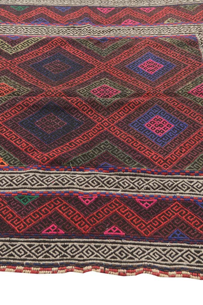 4' 5 x 8' 7 Hand Woven Kilim Fars Wool Runner Rug
