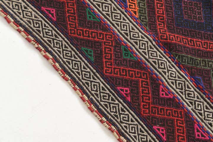 4' 5 x 8' 7 Hand Woven Kilim Fars Wool Runner Rug