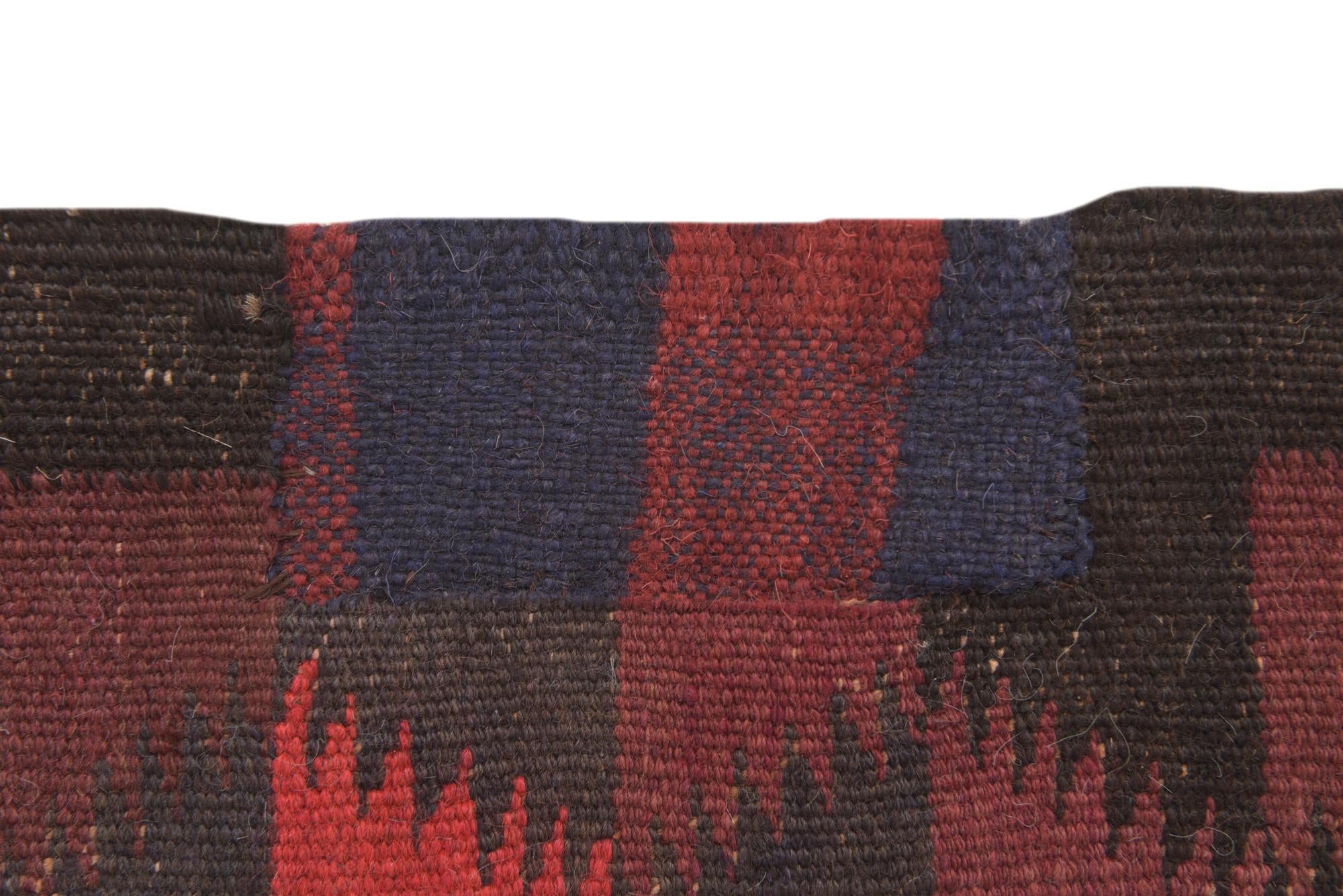 4' 7 x 11' 5 Hand Woven Kilim Fars Wool Runner Rug