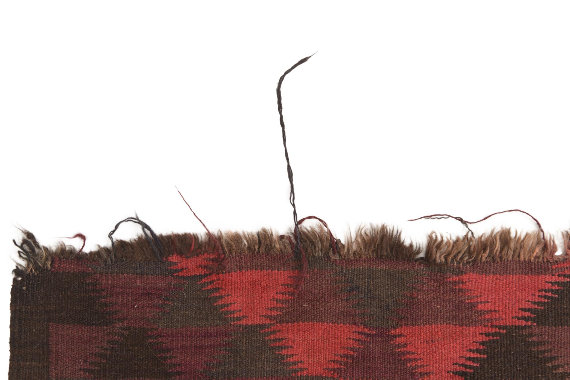 4' 7 x 11' 5 Hand Woven Kilim Fars Wool Runner Rug