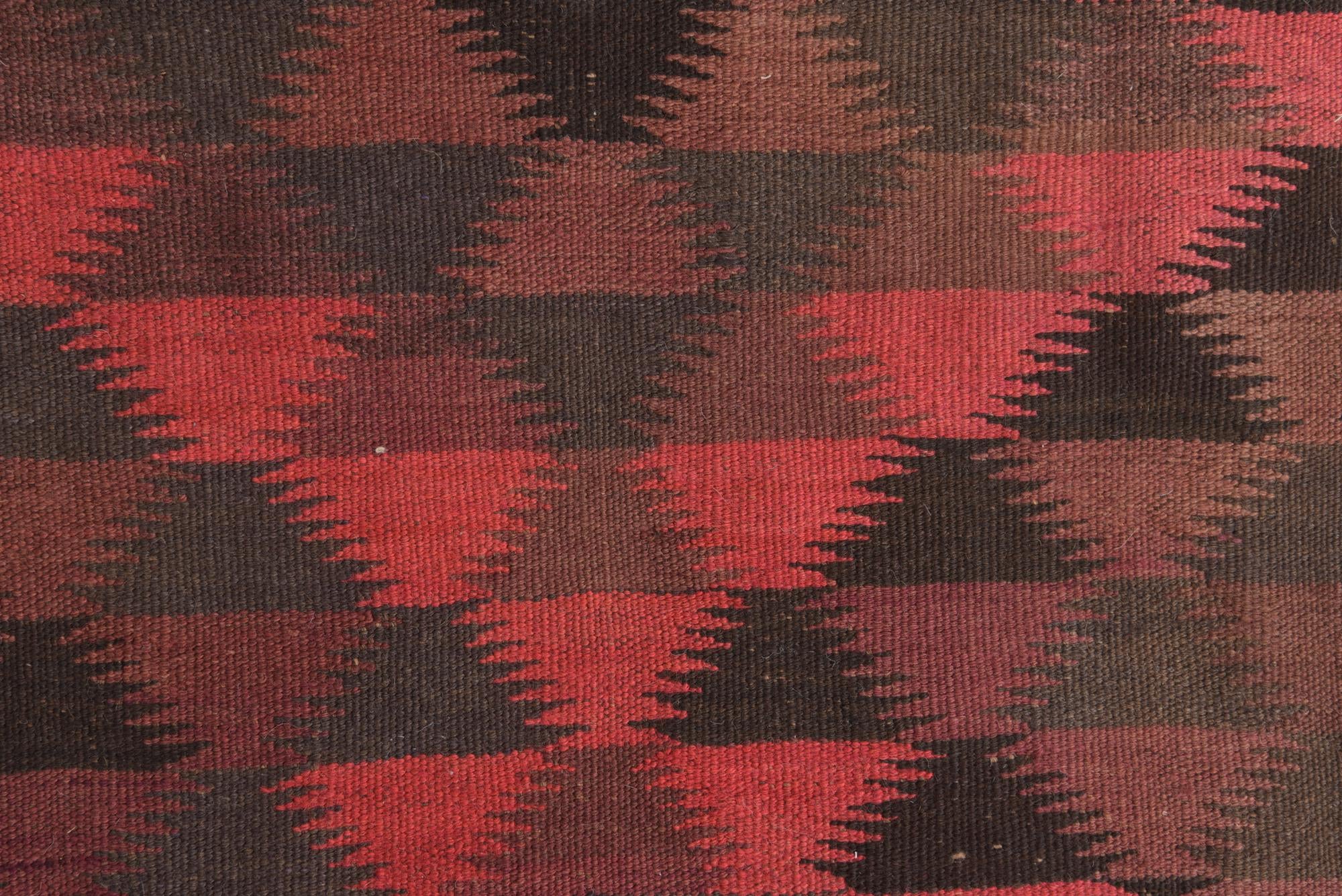 4' 7 x 11' 5 Hand Woven Kilim Fars Wool Runner Rug