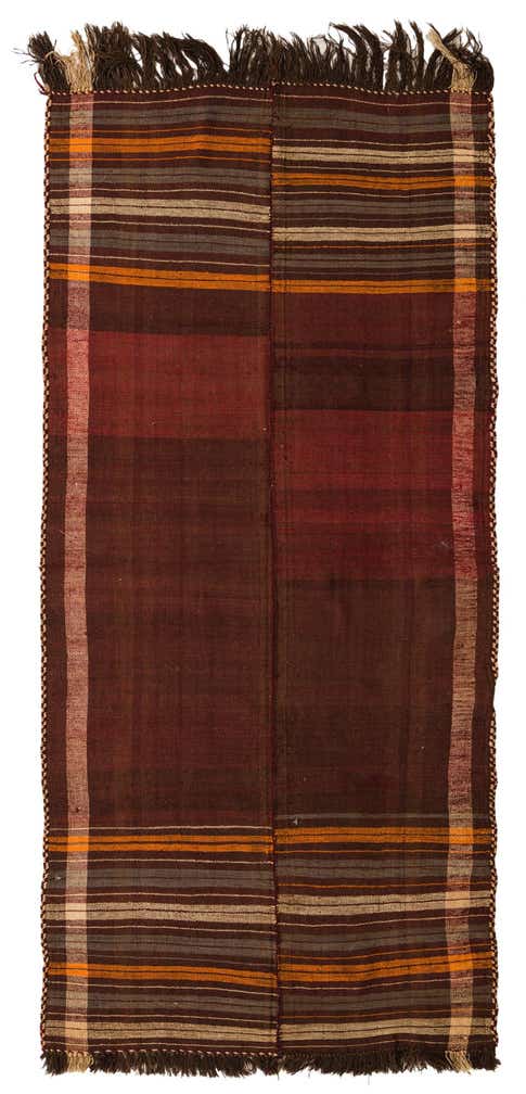5' 3 x 10' 3 Hand Woven Kilim Fars Wool Runner Rug