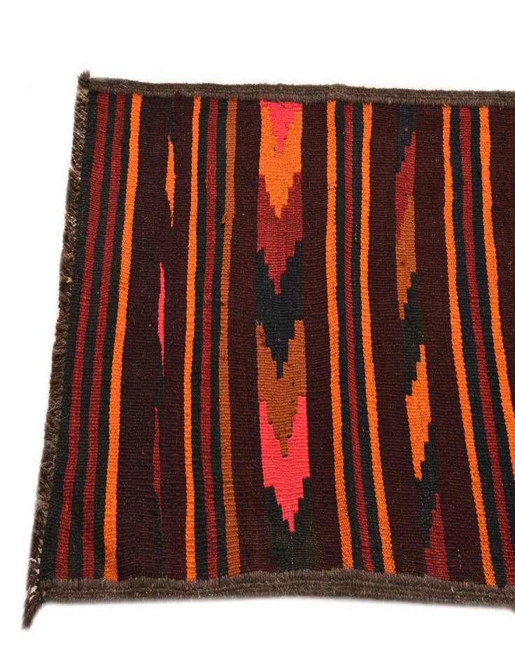 Detail image of 1' 10 x 10' 6  Hand Woven Kilim Fars Wool Runner Rug