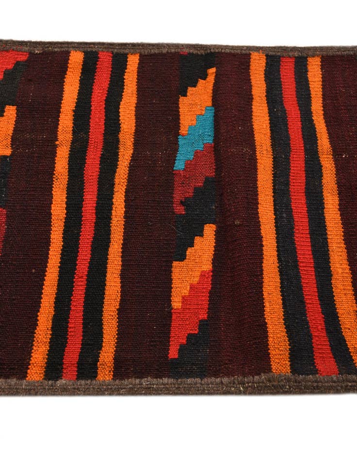 Detail image of 1' 10 x 10' 6  Hand Woven Kilim Fars Wool Runner Rug