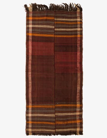5' 3 x 10' 3 Hand Woven Kilim Fars Wool Runner Rug
