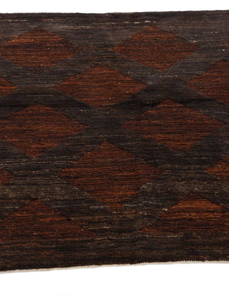 Detail image of 3' 9 x 11' 8  Hand Knotted Moroccan Wool Runner Rug