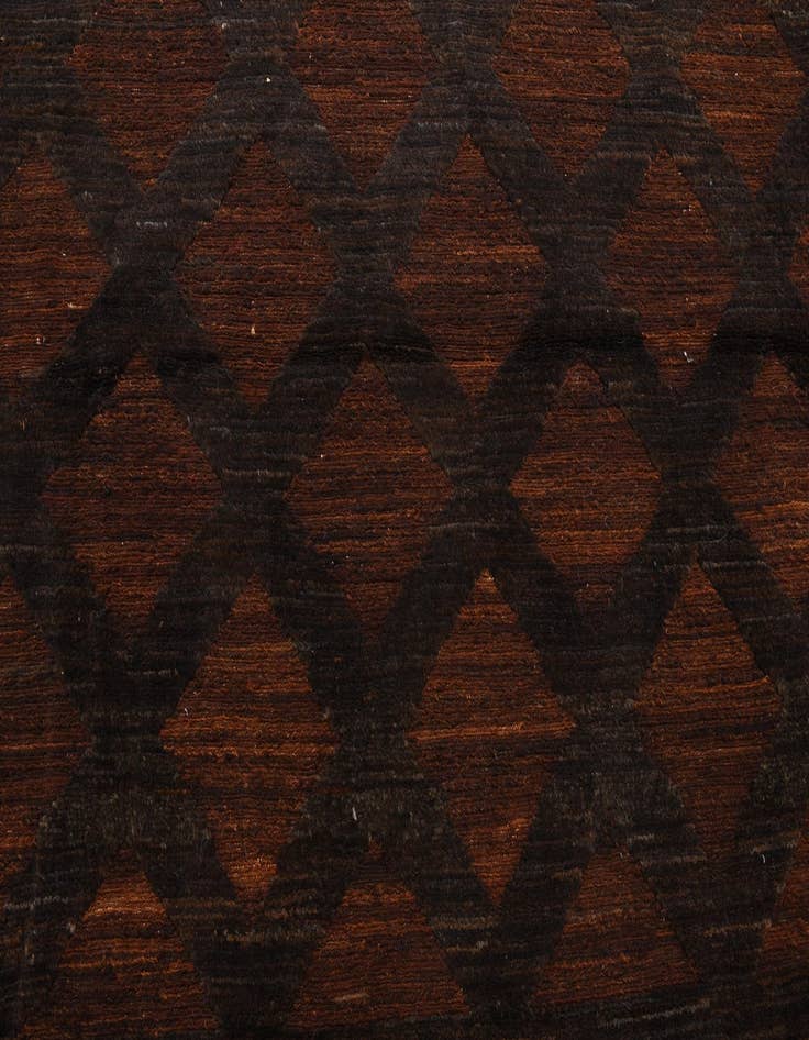 Detail image of 3' 9 x 11' 8  Hand Knotted Moroccan Wool Runner Rug