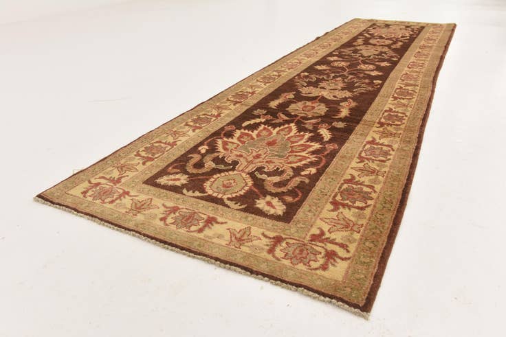 Detail image of 3' x 10' 6 Hand Knotted Peshawar Ziegler Runner Rug