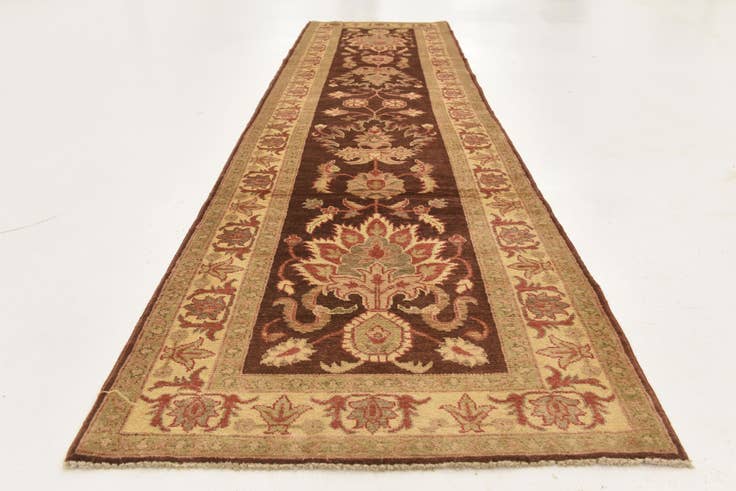 Detail image of 3' x 10' 6 Hand Knotted Peshawar Ziegler Runner Rug