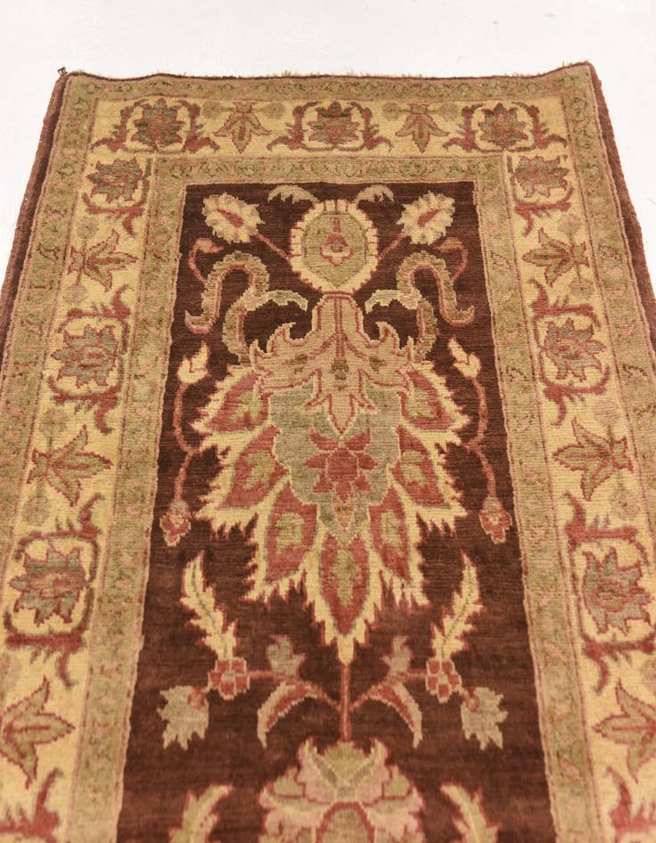 Detail image of 3' x 10' 6  Hand Knotted Peshawar Ziegler Runner Rug