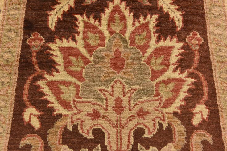 Detail image of 3' x 10' 6 Hand Knotted Peshawar Ziegler Runner Rug