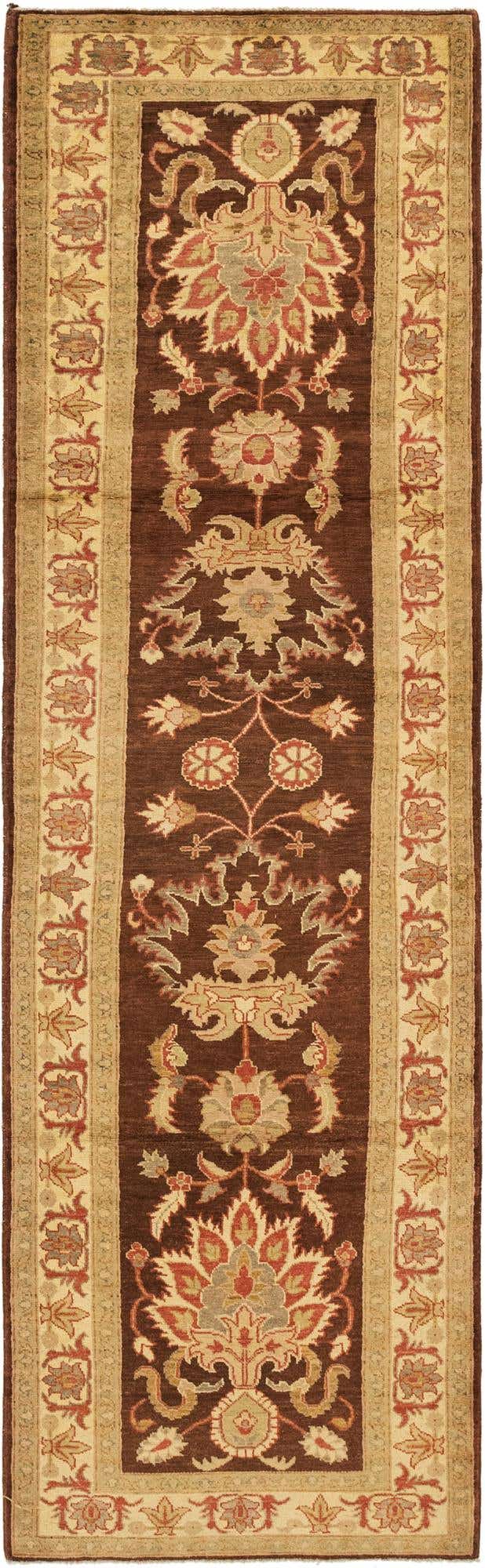 3' x 10' 6 Hand Knotted Peshawar Ziegler Runner Rug
