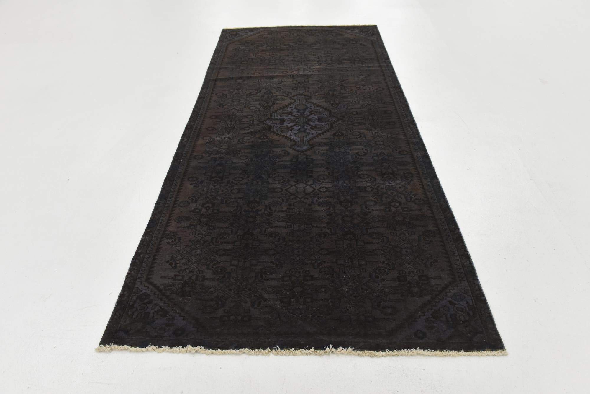 4' x 9' 3 Hand Knotted Ultra Vintage Persian Wool Runner Rug