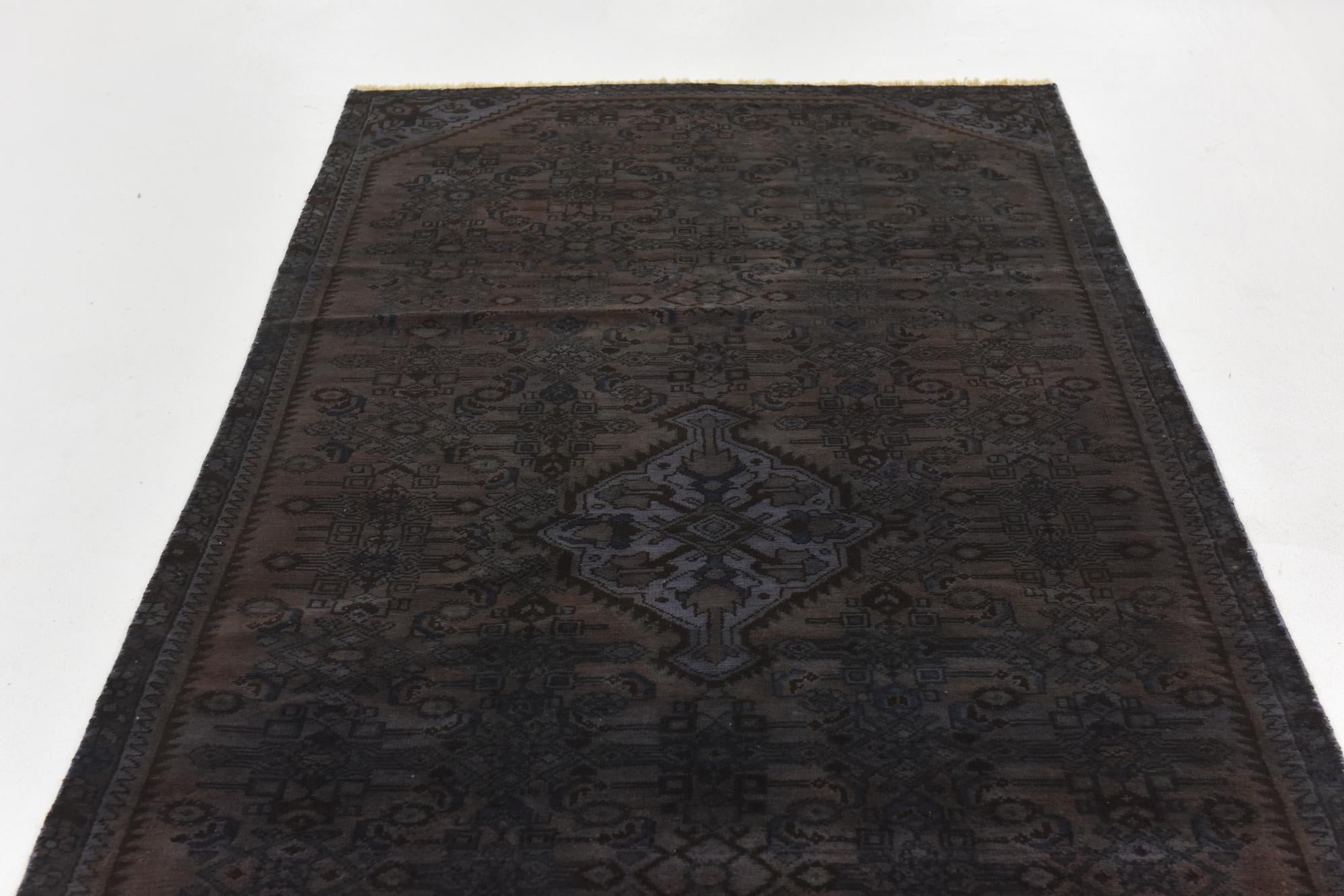 4' x 9' 3 Hand Knotted Ultra Vintage Persian Wool Runner Rug