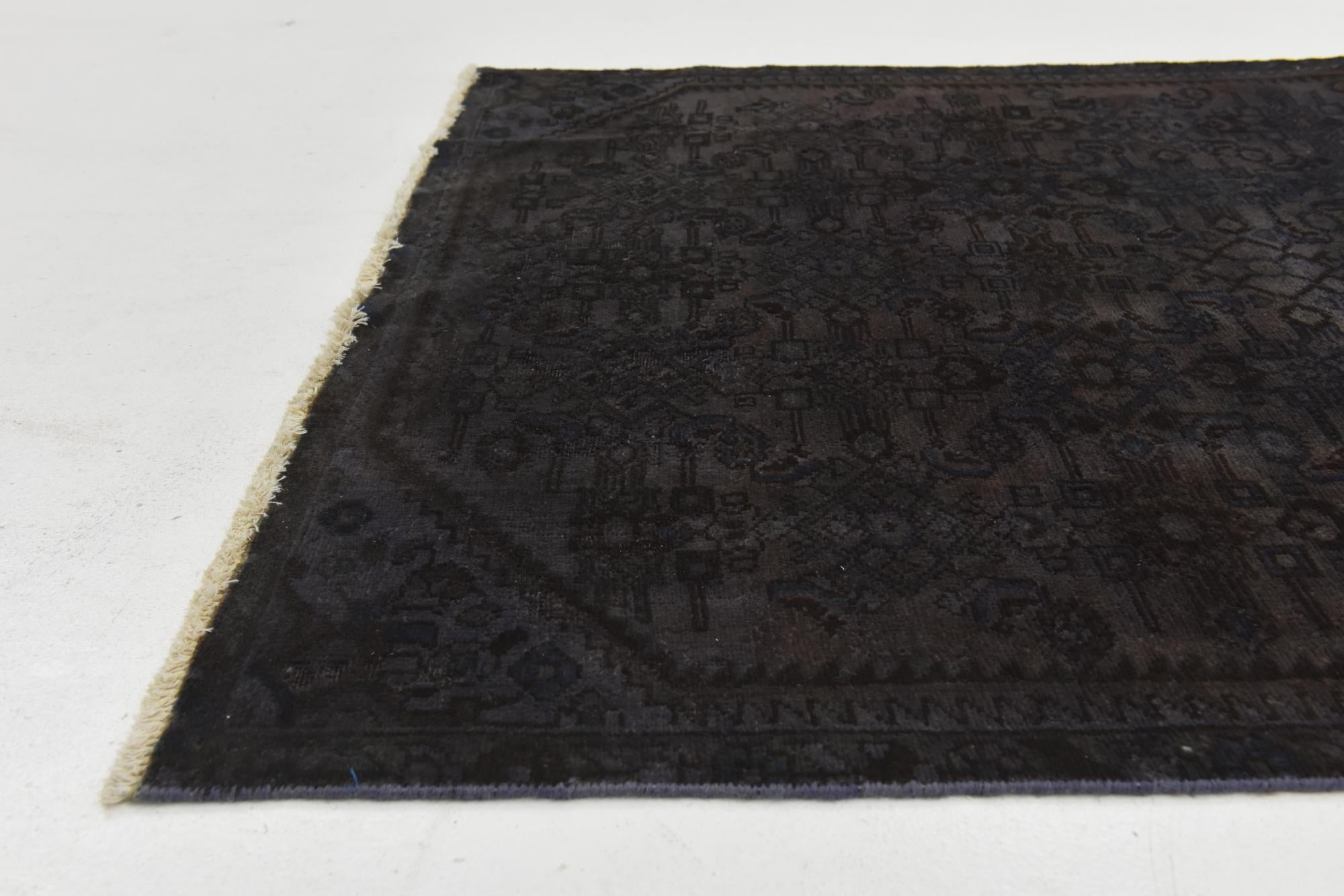 4' x 9' 3 Hand Knotted Ultra Vintage Persian Wool Runner Rug
