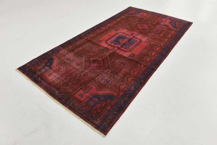 4' 8 x 9' 3 Hand Knotted Ultra Vintage Persian Wool Runner Rug