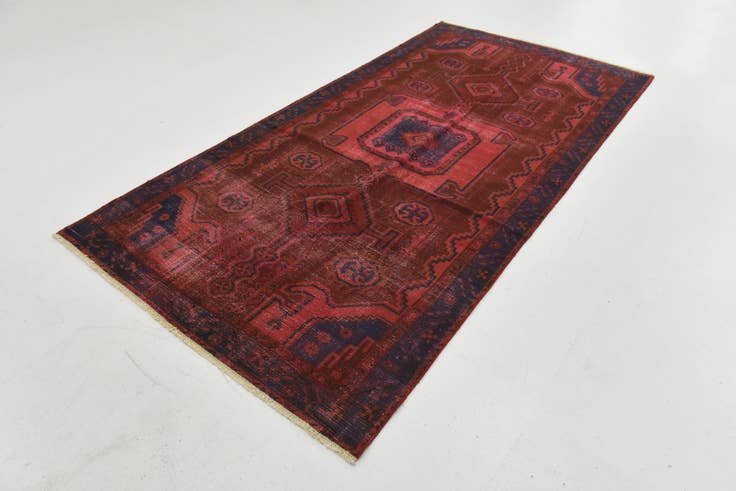Detail image of 4' 8 x 9' 3 Hand Knotted Ultra Vintage Persian Wool Runner Rug