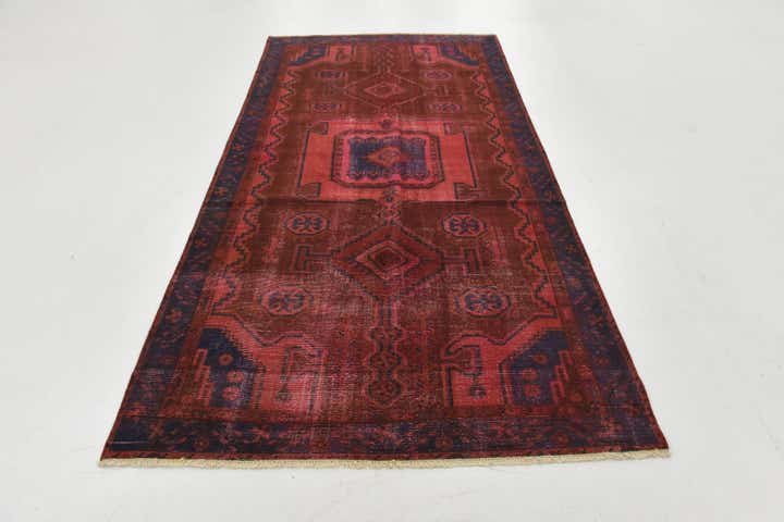 4' 8 x 9' 3 Hand Knotted Ultra Vintage Persian Wool Runner Rug