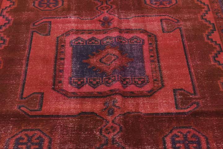 4' 8 x 9' 3 Hand Knotted Ultra Vintage Persian Wool Runner Rug