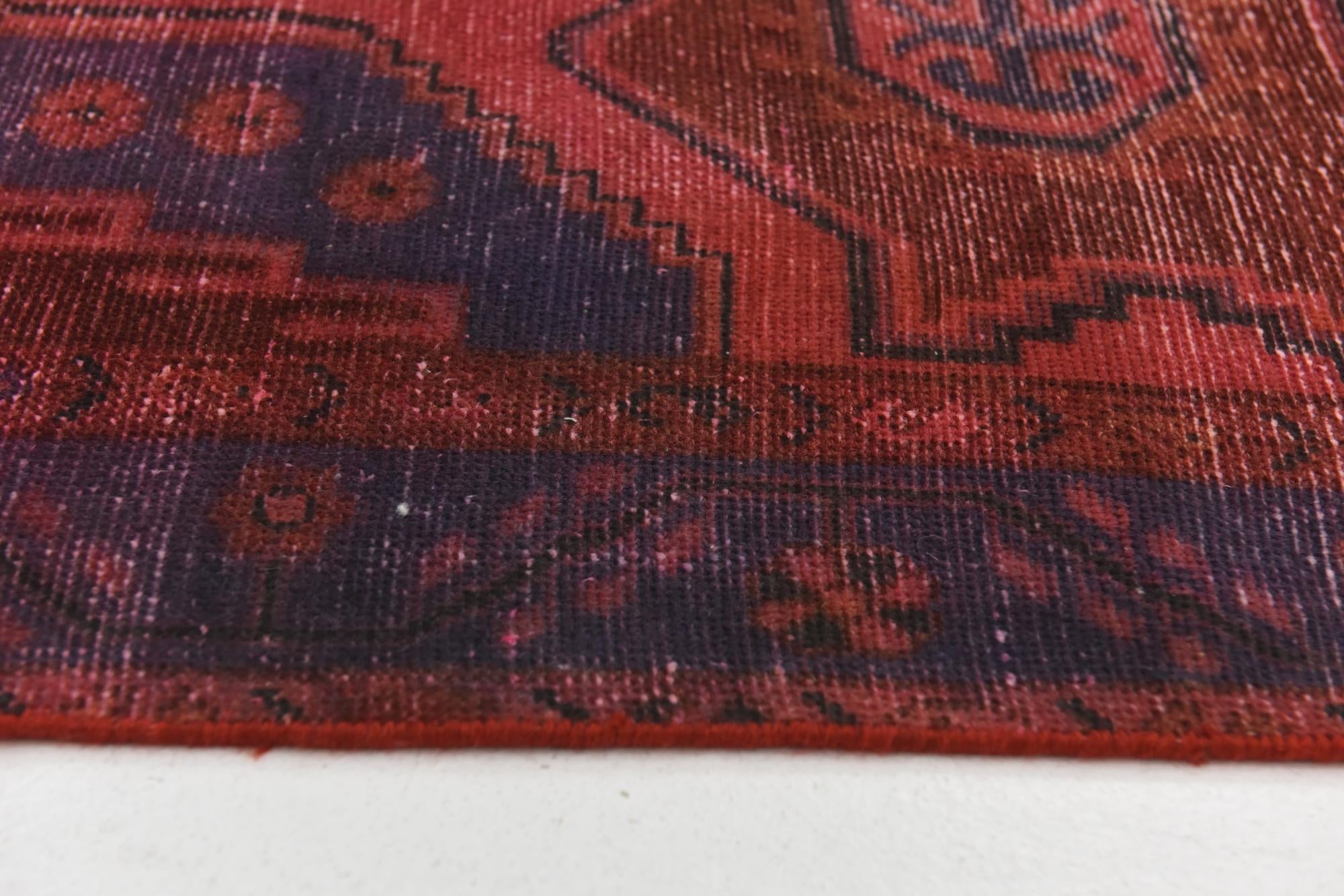 4' 8 x 9' 3 Hand Knotted Ultra Vintage Persian Wool Runner Rug