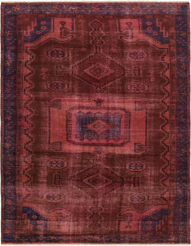 Detail image of 4' 8 x 9' 3 Hand Knotted Ultra Vintage Persian Wool Runner Rug