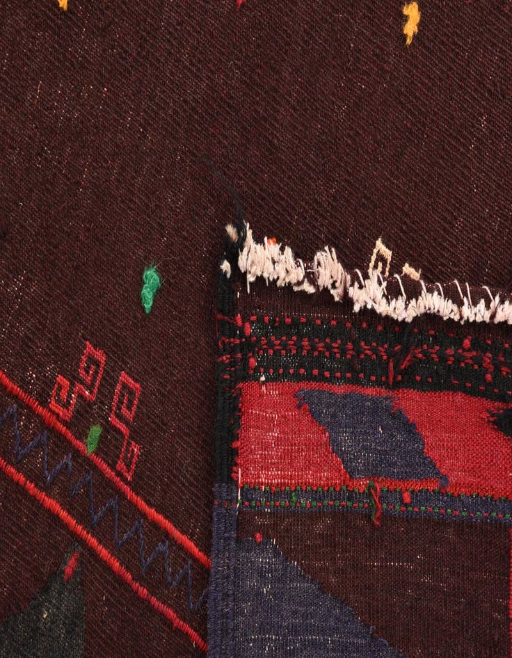 Detail image of 3' 10 x 4' 3  Hand Woven Kilim Fars Wool Square Rug