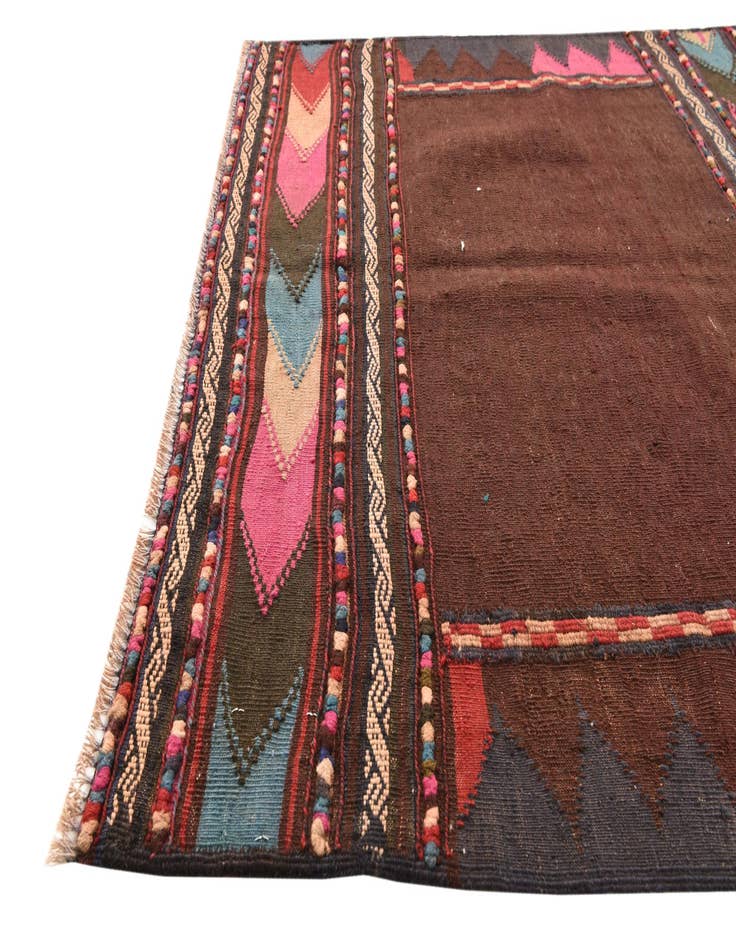 Detail image of 4' x 4'  Hand Woven Kilim Fars Wool Square Rug