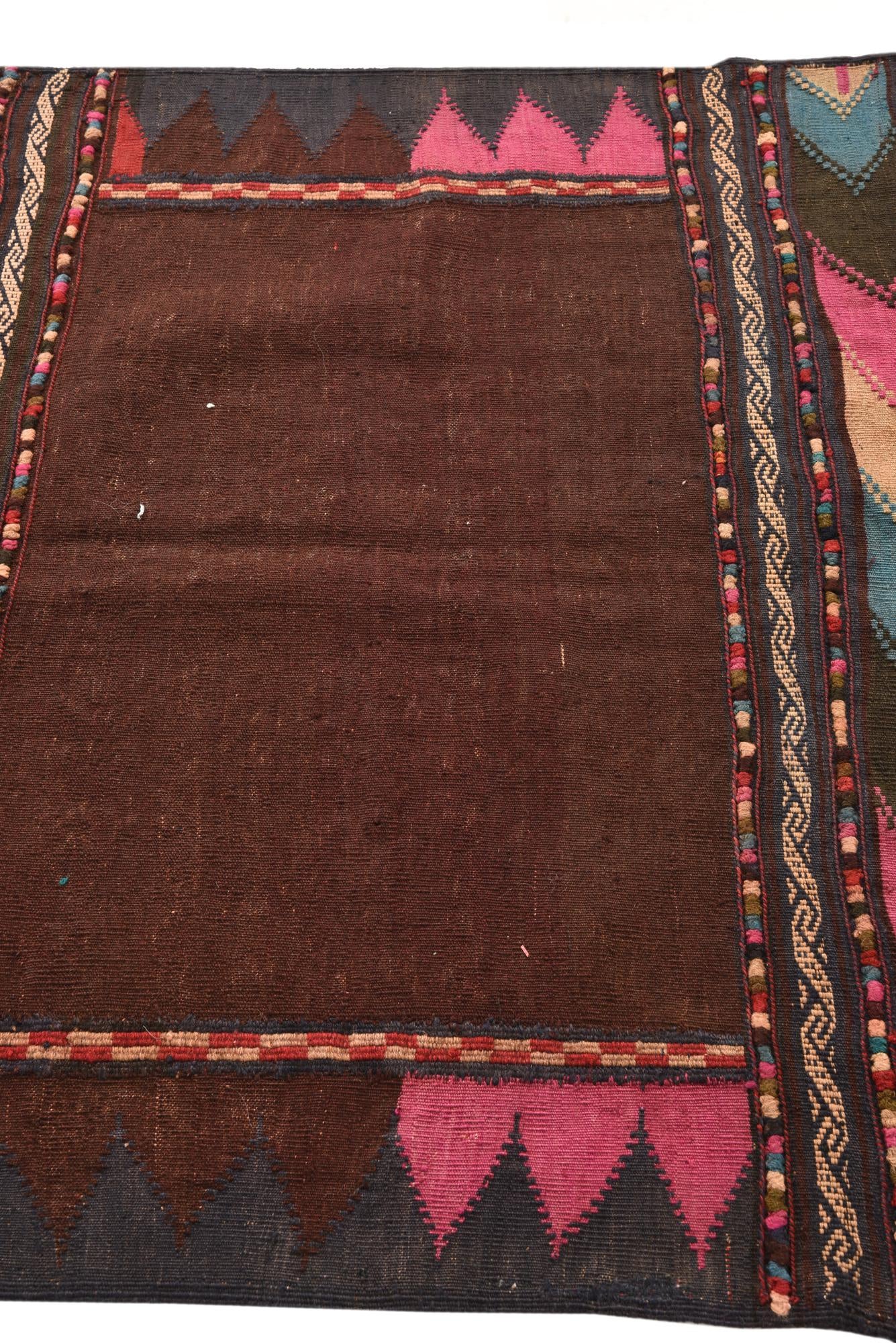 4' x 4' Hand Woven Kilim Fars Wool Square Rug
