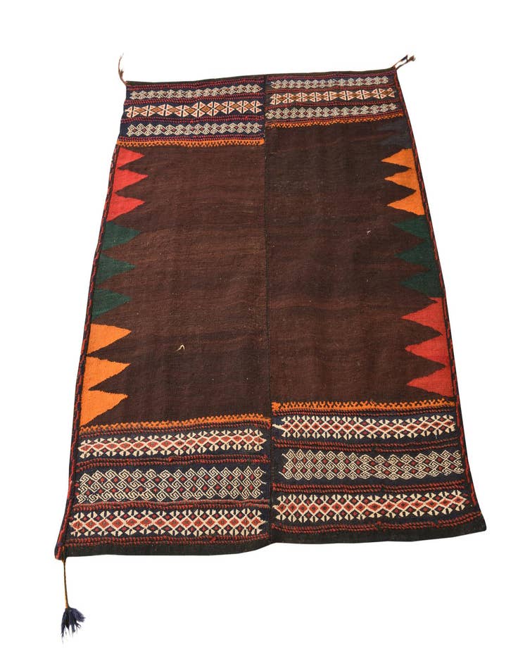 Detail image of 4' 3 x 4' 6  Hand Woven Kilim Fars Wool Square Rug