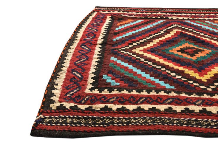 Detail image of 4' 6 x 4' 7 Hand Woven Kilim Fars Wool Square Rug