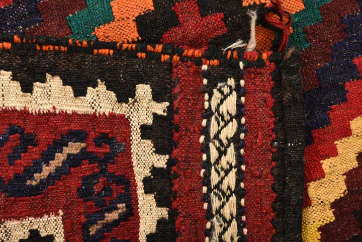 4' 6 x 4' 7 Hand Woven Kilim Fars Wool Square Rug