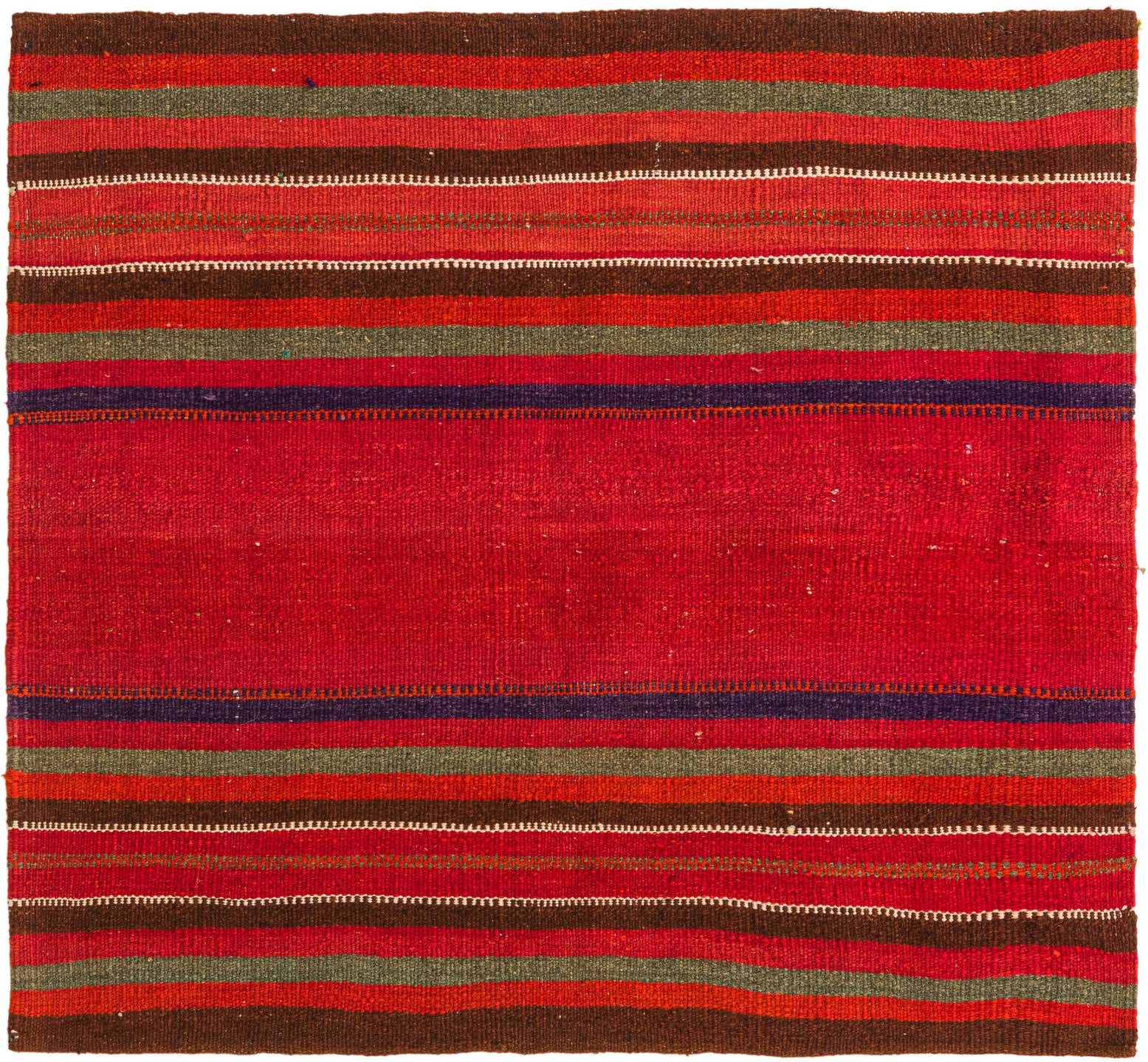 4' x 4' 1 Hand Woven Kilim Fars Wool Square Rug