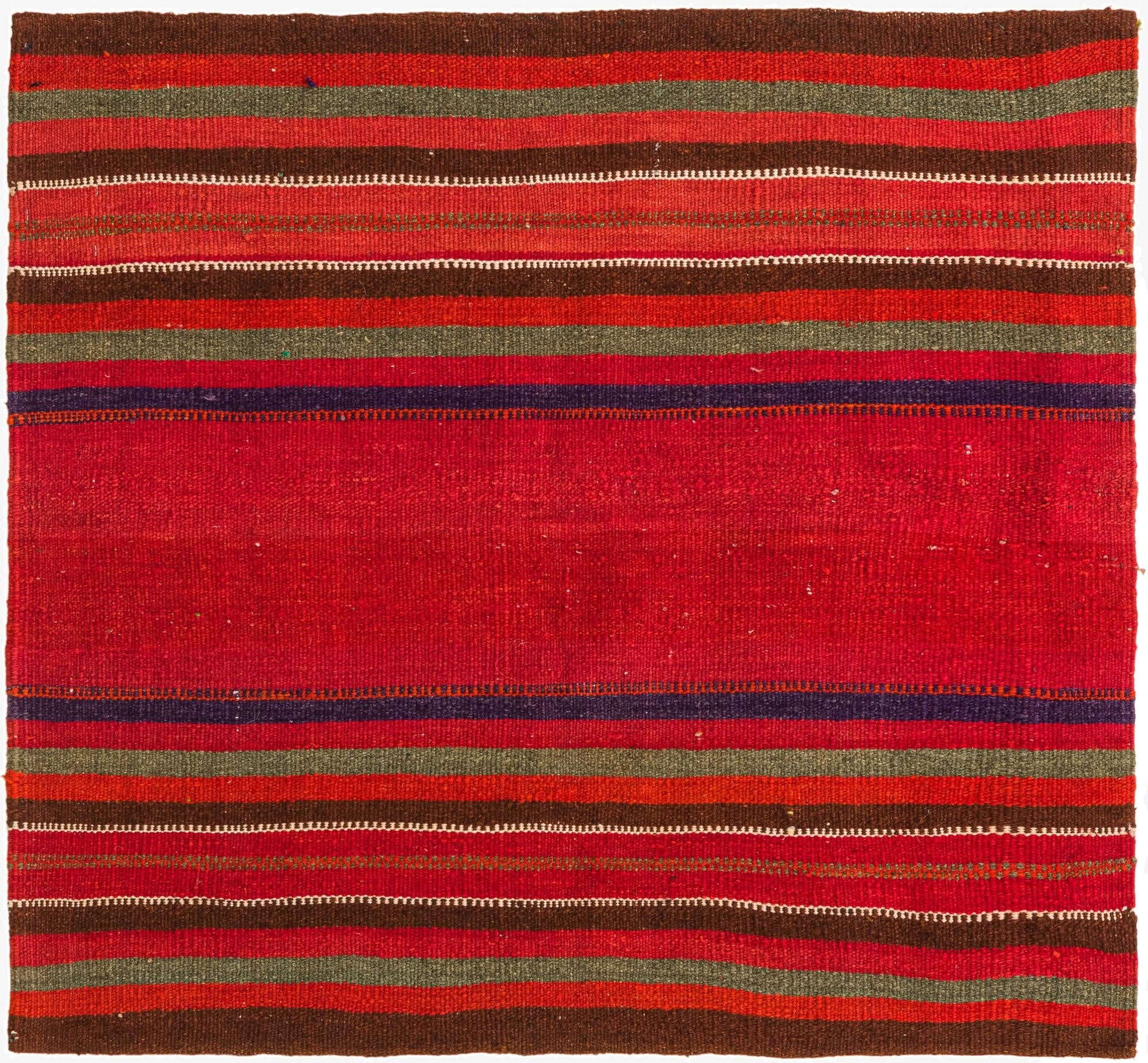 4' x 4' 1  Hand Woven Kilim Fars Wool Square Rug