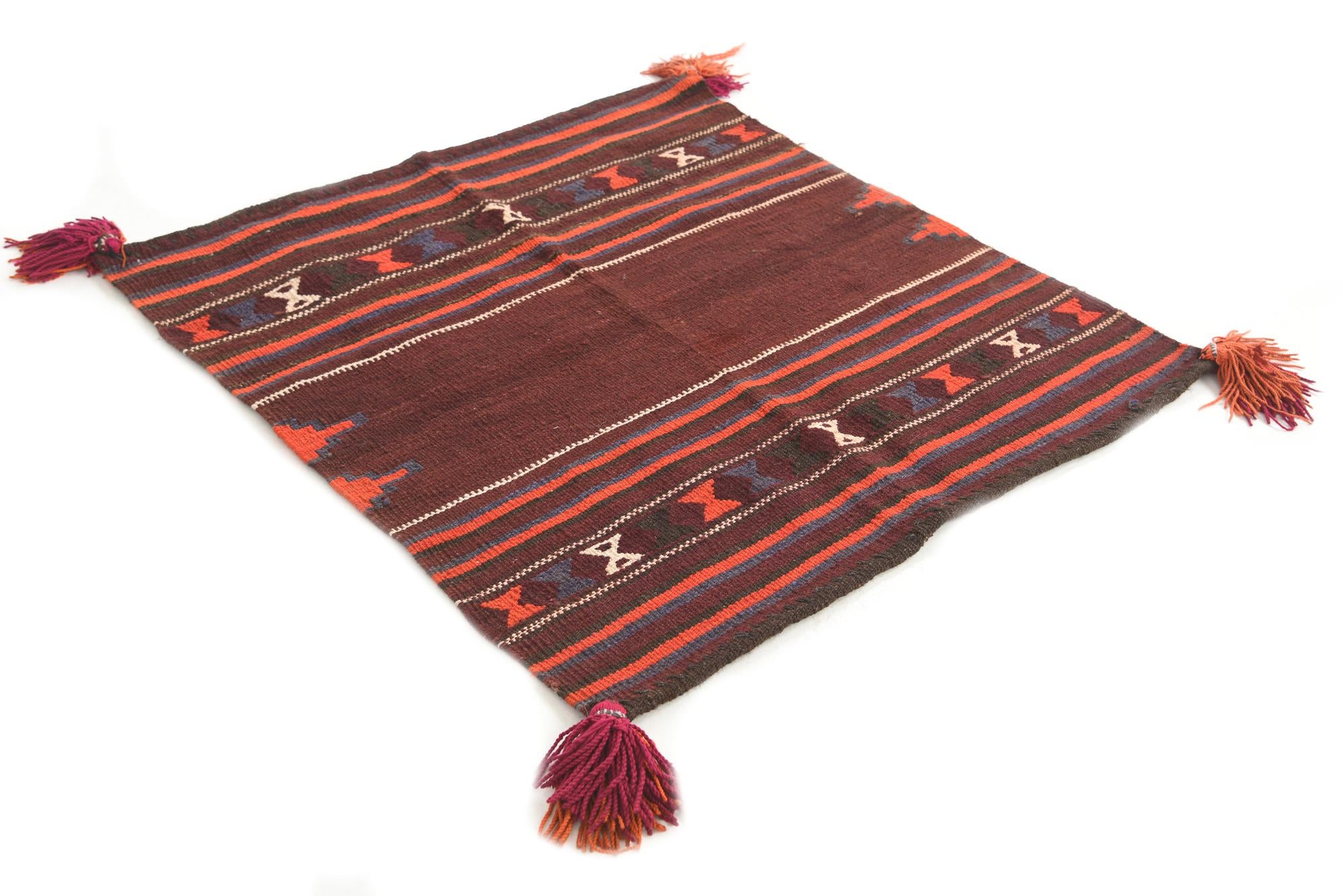 3' 4 x 3' 5 Hand Woven Kilim Modern Wool Square Rug