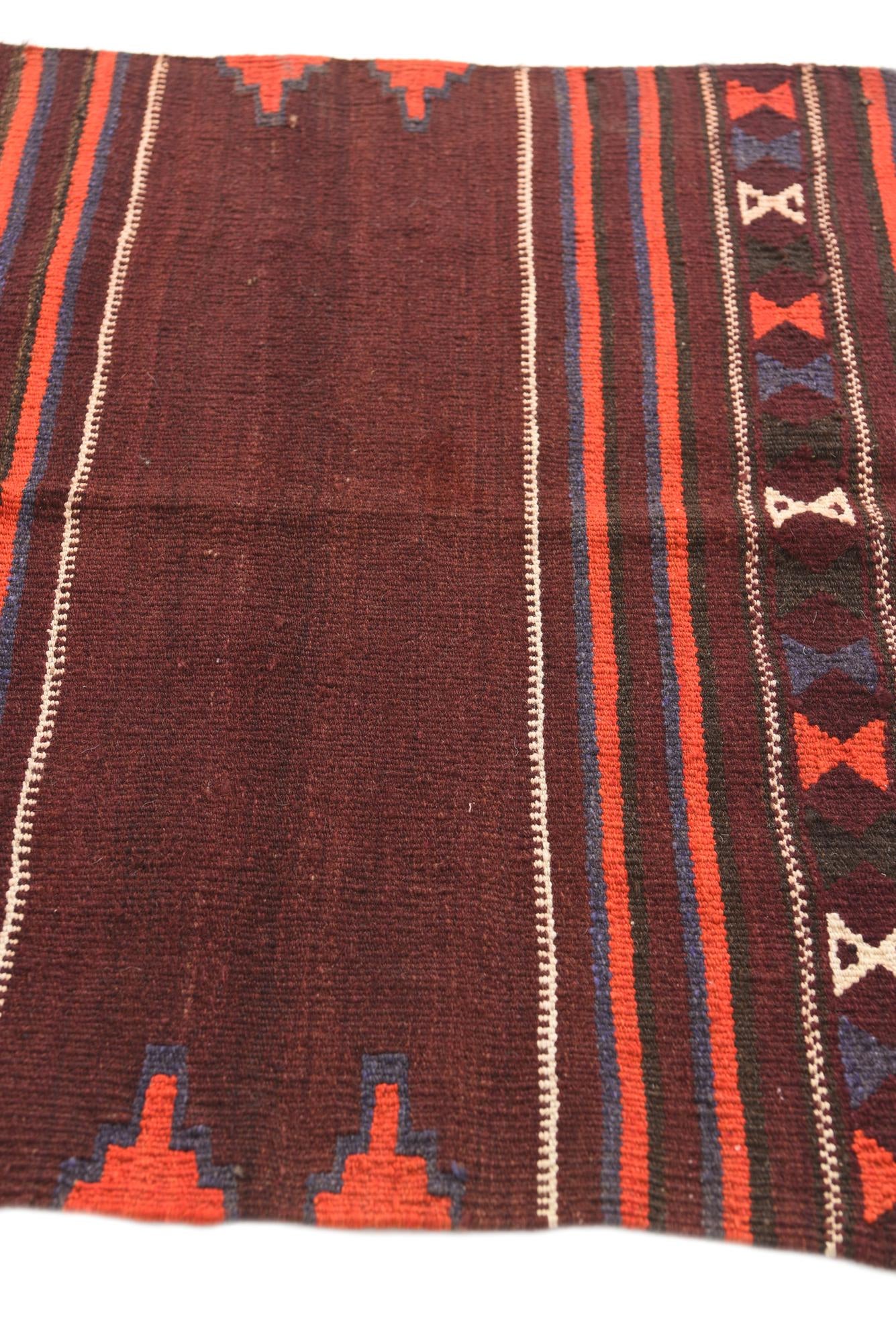 3' 4 x 3' 5 Hand Woven Kilim Modern Wool Square Rug