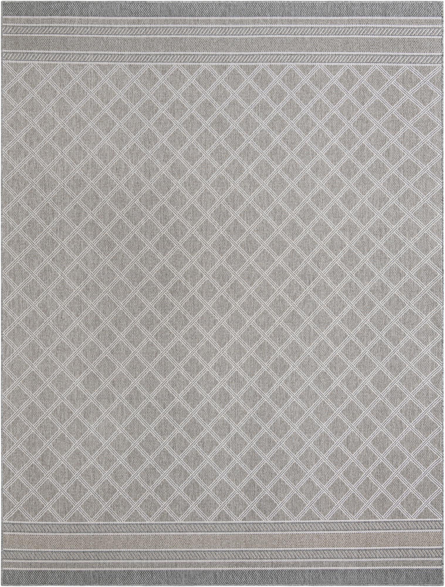 Mercer · Border Outdoor Rug, gray