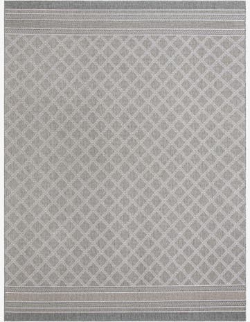 Mercer · Border Outdoor Rug, gray