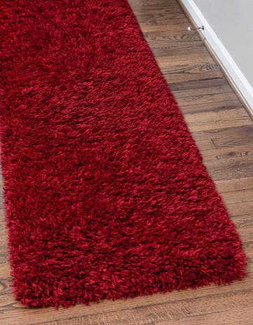 Merlot Infinity Shag Runner Rug